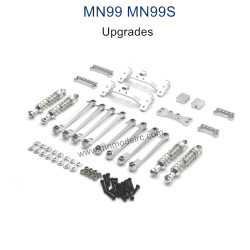MODEL MN99S Upgrade parts Connect Rod and Shocks silver