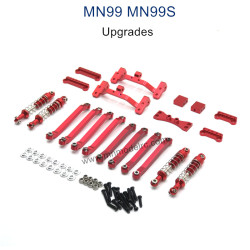 MODEL MN99S Upgrade parts Connect Rod and Shocks red