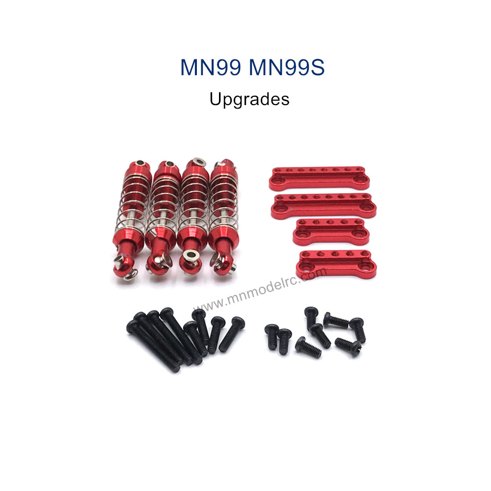 MODEL MN99S Upgrade parts Metal Shock and Shock Seat red