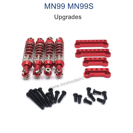 MODEL MN99S Upgrade parts Metal Shock and Shock Seat red