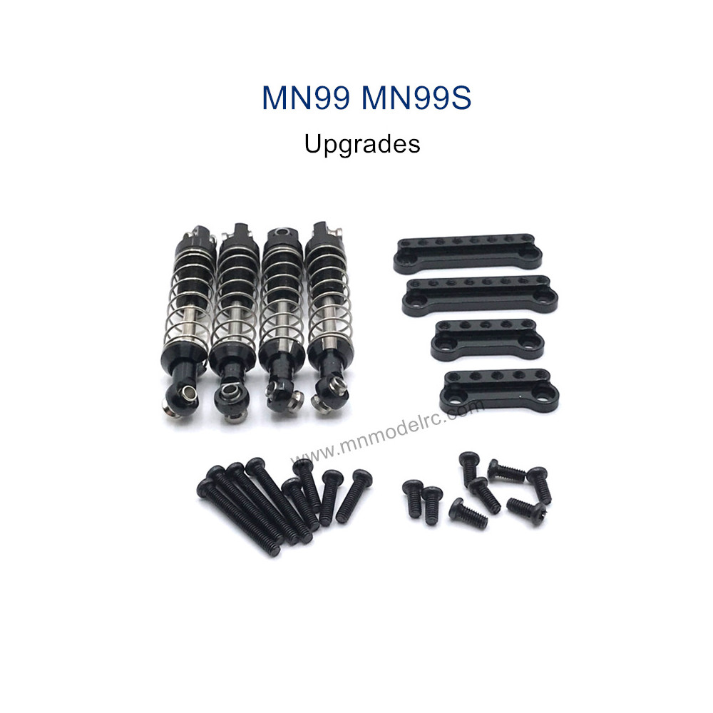 MODEL MN99S Upgrade parts Metal Shock and Shock Seat black