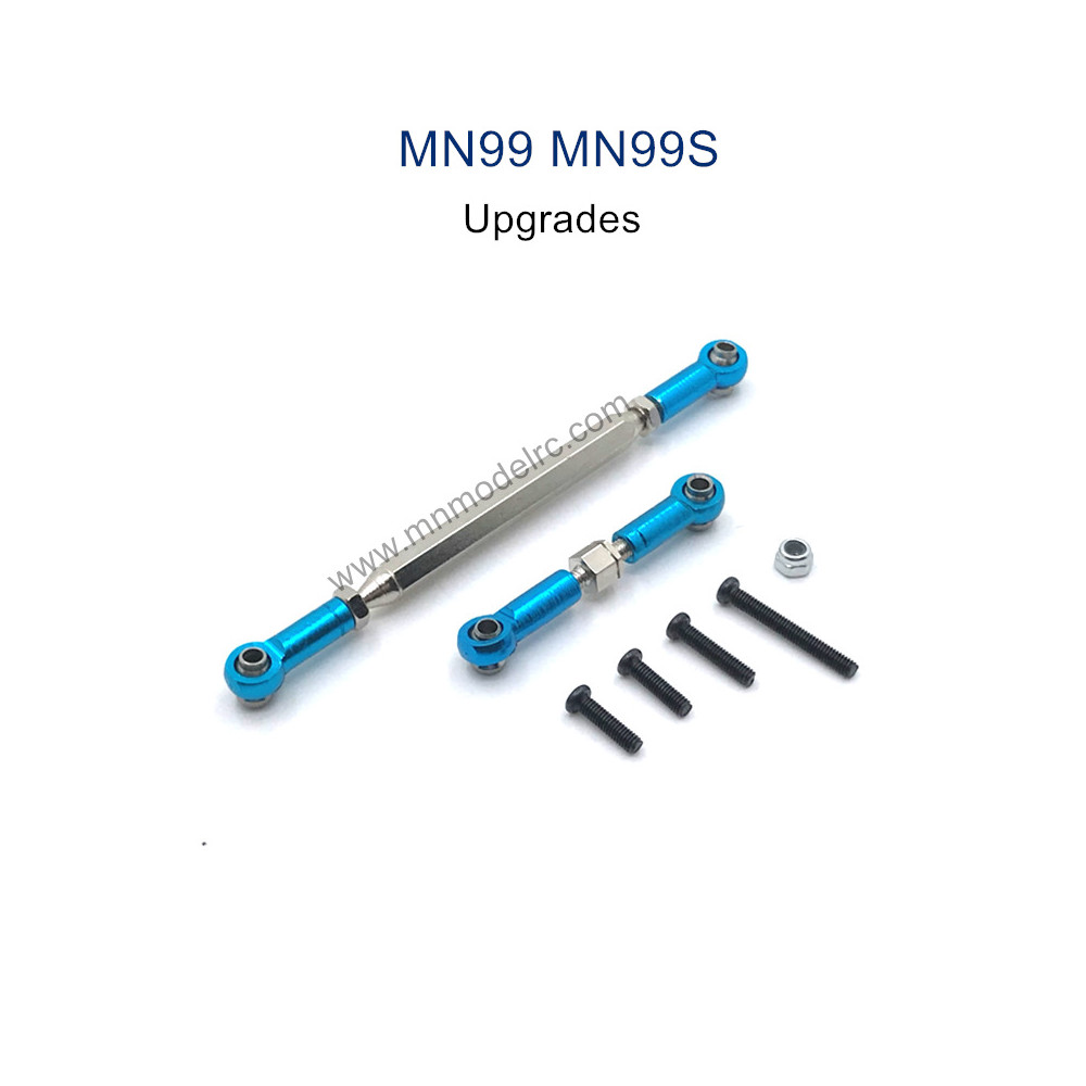 MODEL MN99S Upgrade parts Steering and Servo Connect Rods blue