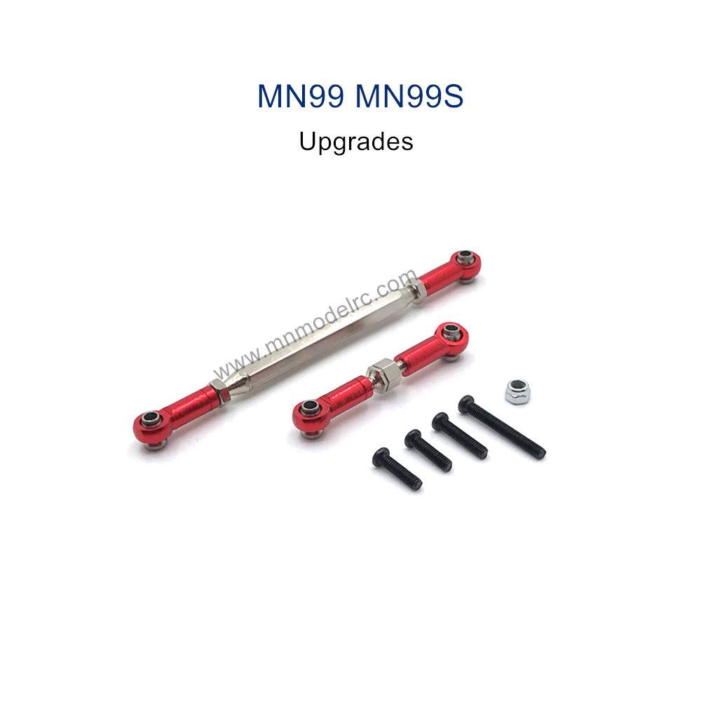 MODEL MN99S Upgrade parts Steering and Servo Connect Rods red