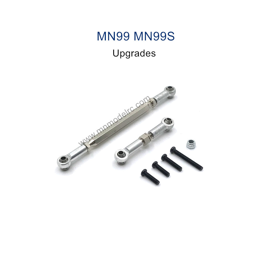 MODEL MN99S Upgrade parts Steering and Servo Connect Rods silver