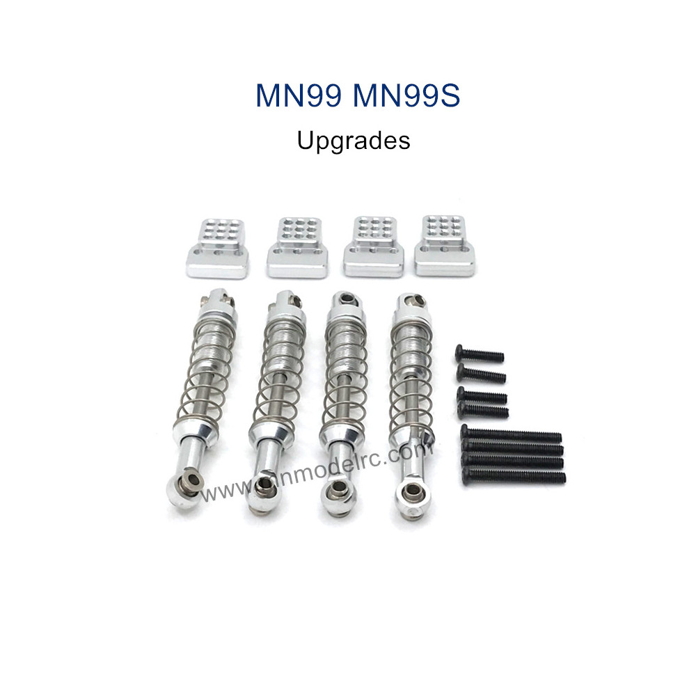 MODEL MN99S Upgrade parts Metal Shock and Seat silver