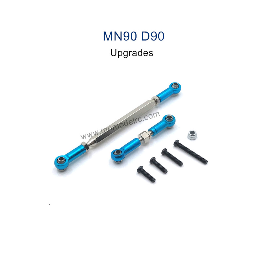 MN MODEL MN-90 Upgrade Parts Steering and Servo Connect Rods blue
