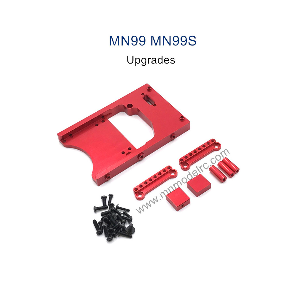 MODEL MN99S Upgrade parts Servo Seat and Shocks Tower red