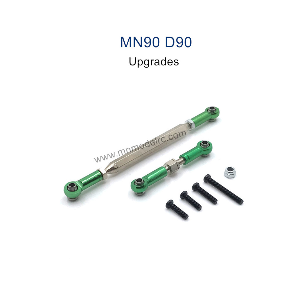 MN MODEL MN-90 Upgrade Parts Steering and Servo Connect Rods green