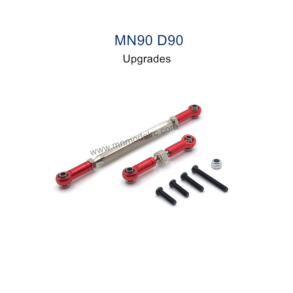 MN MODEL MN-90 Upgrade Parts Steering and Servo Connect Rods red