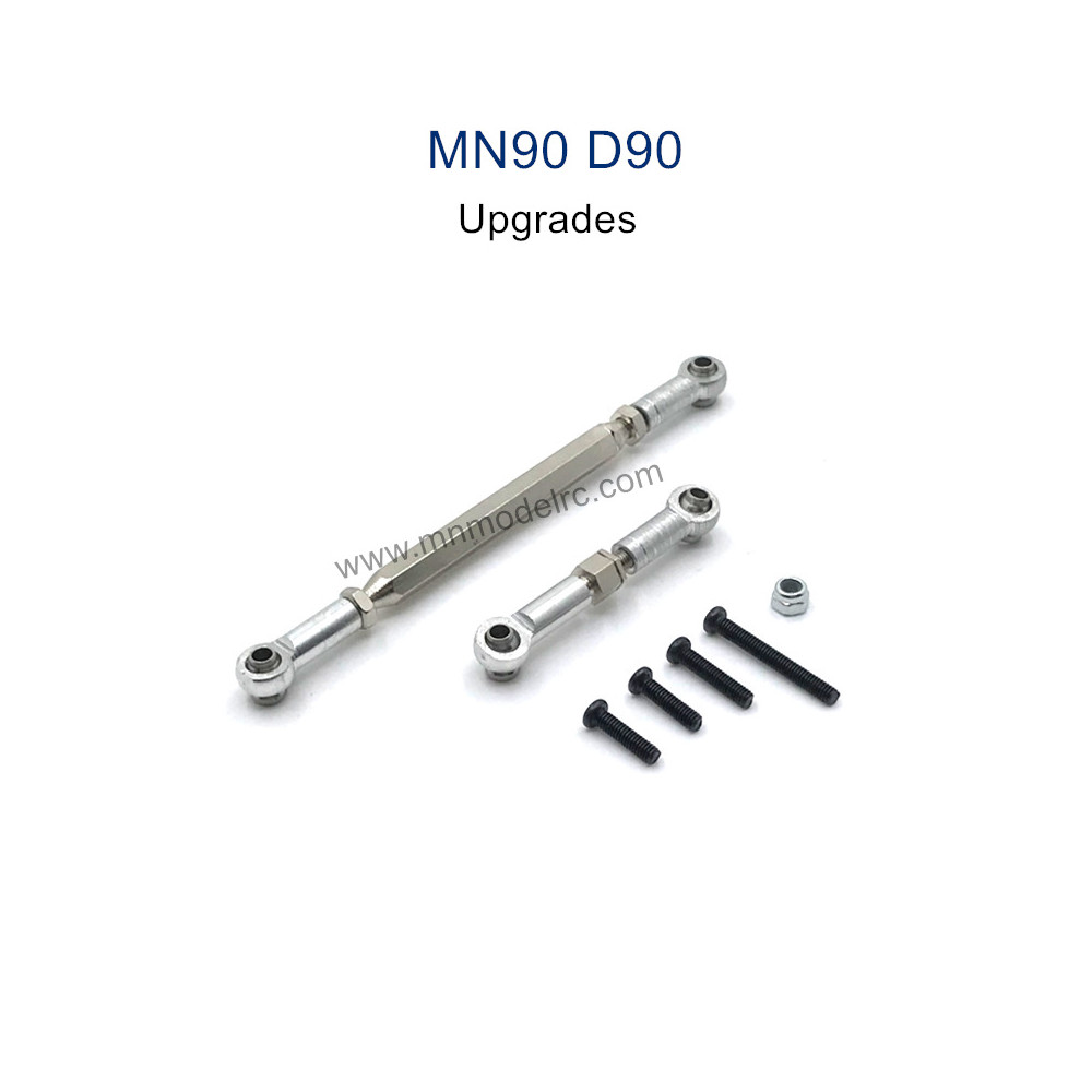 MN MODEL MN-90 Upgrade Parts Steering and Servo Connect Rods silver