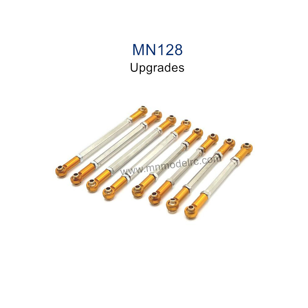 MN MODEL MN128 Upgrade parts Metal Connect Rods yellow