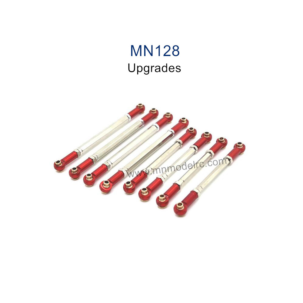 MN MODEL MN128 Upgrade parts Metal Connect Rods red