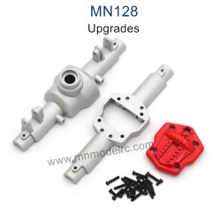 MN MODEL MN128 Upgrade parts Metal Front and Rear Gearbox Cover silver