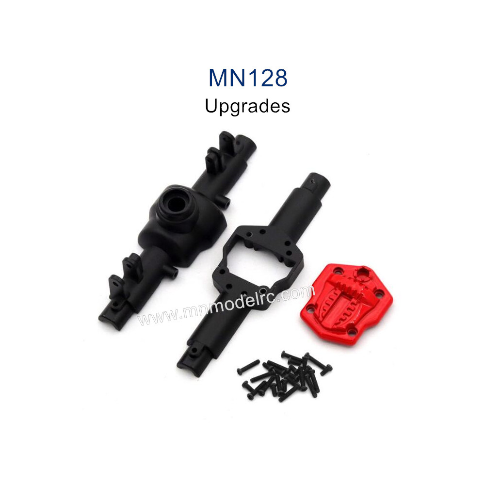 MN MODEL MN128 Upgrade parts Metal Front and Rear Gearbox Cover black