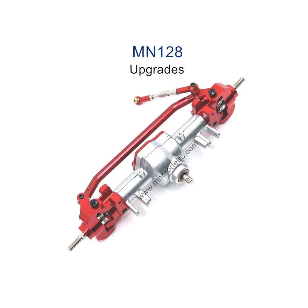 MN MODEL MN128 Upgrade parts Metal Front Axle Assembly silver