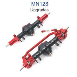 MN MODEL MN128 Upgrade parts Metal Front and Rear Axle Assembly red