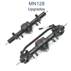 MN MODEL MN128 Upgrade parts Metal Front and Rear Axle Assembly black