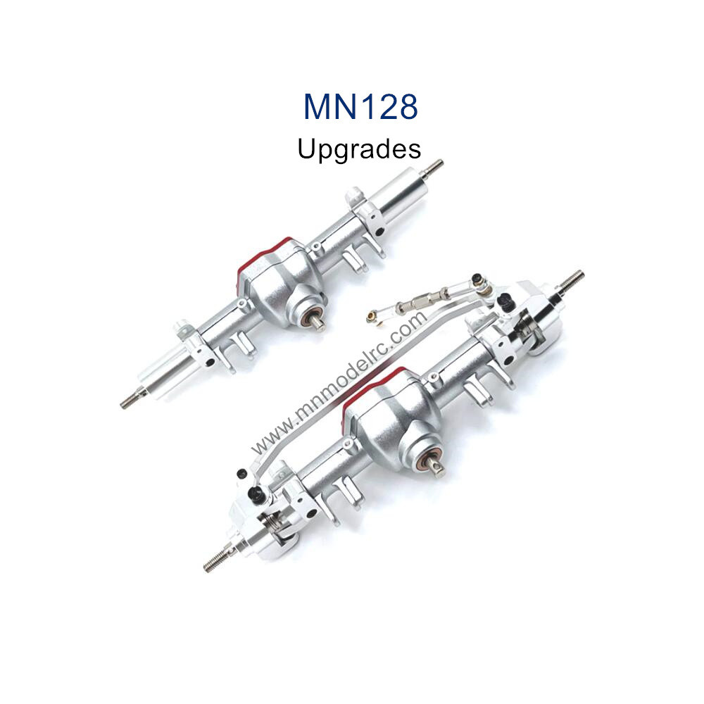 MN MODEL MN128 Upgrade parts Metal Front and Rear Axle Assembly white