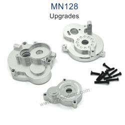MN MODEL MN128 Upgrade parts Metal Motor Gear Cover silver