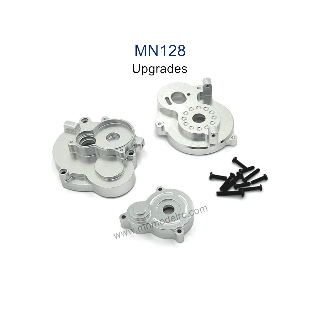 MN MODEL MN128 Upgrade parts Metal Motor Gear Cover silver