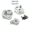 MN MODEL MN128 Upgrade parts Metal Motor Gear Cover silver
