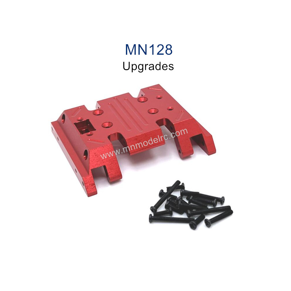 MN MODEL MN128 Upgrade parts Metal Central Gearbox Bottom Plate red