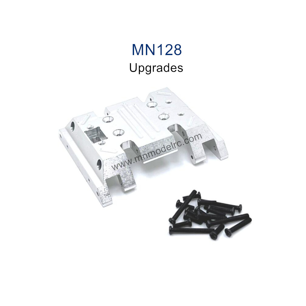 MN MODEL MN128 Upgrade parts Metal Central Gearbox Bottom Plate silver