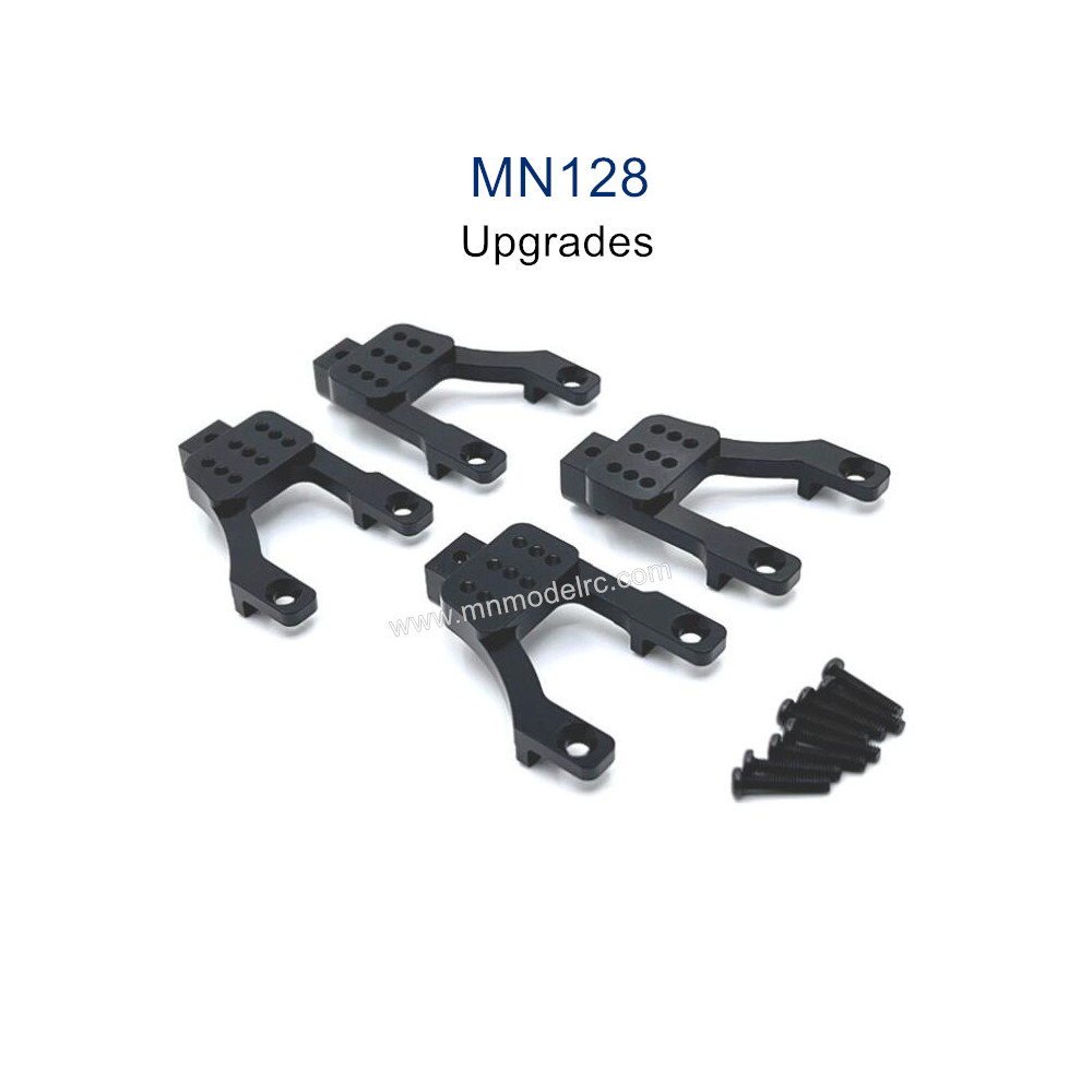 MN MODEL MN128 Upgrade parts Metal Front and Rear Shock Frame black