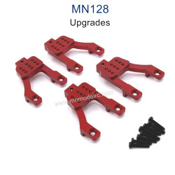 MN MODEL MN128 Upgrade parts Metal Front and Rear Shock Frame  red