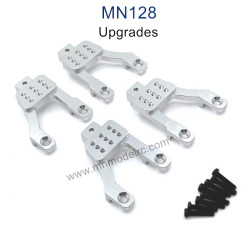MN MODEL MN128 Upgrade parts Metal Front and Rear Shock Frame  silver