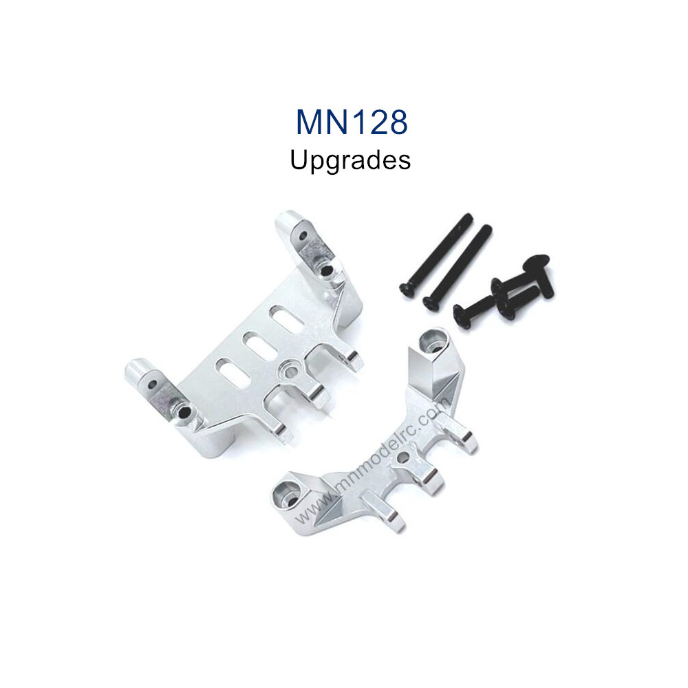 MN MODEL MN128 Upgrade parts Metal Front and Rear Connect Rod Seat and Servo Seat silver