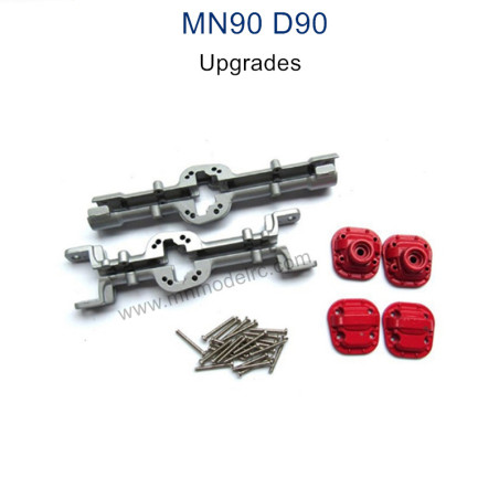 MN MODEL MN-90 Upgrade Parts Front and Rear Axle Shell silver