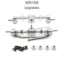 MN MODEL MN168 Upgrade Parts Metal Front And Rear Axle Assembly silver