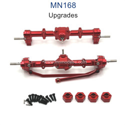 MN MODEL MN168 Upgrade Parts Metal Front And Rear Axle Assembly red