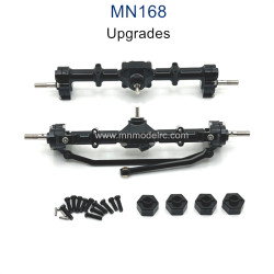 MN MODEL MN168 Upgrade Parts Metal Front And Rear Axle Assembly black