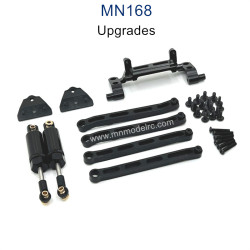 MN MODEL MN168 Upgrade Parts Metal Shock Car Rod Servo Seat Shock Absorber Bracket Kit black