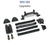 MN MODEL MN168 Upgrade Parts Metal Shock Car Rod Servo Seat Shock Absorber Bracket Kit black