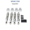 MN MODEL MN-90 Upgrade Parts Metal Shock and Seat silver