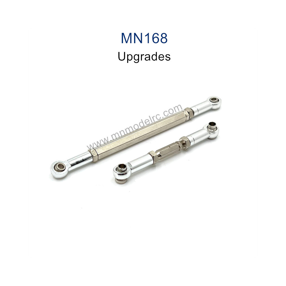 MN MODEL MN168 Upgrade Parts Metal Front Axle Steering Rod silver