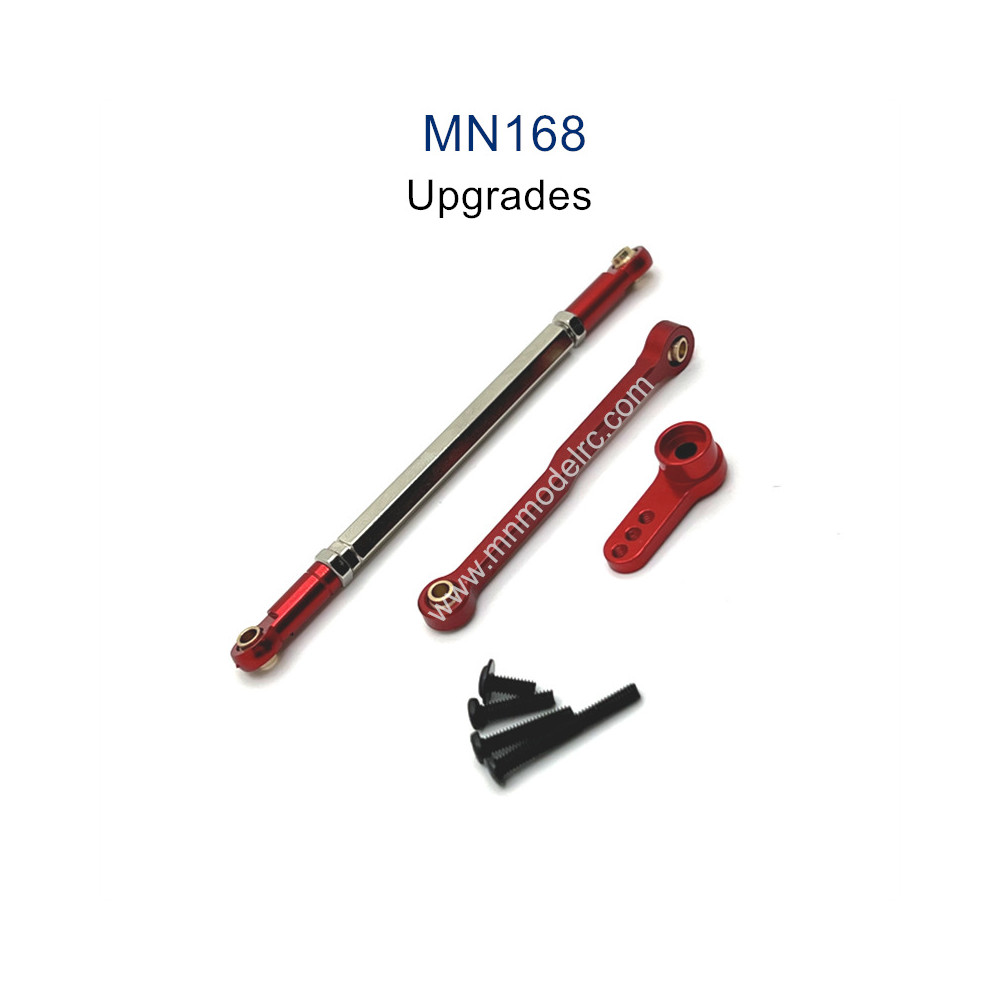 MN MODEL MN168 Upgrade Parts Metal Steering Rod Servo Arm red