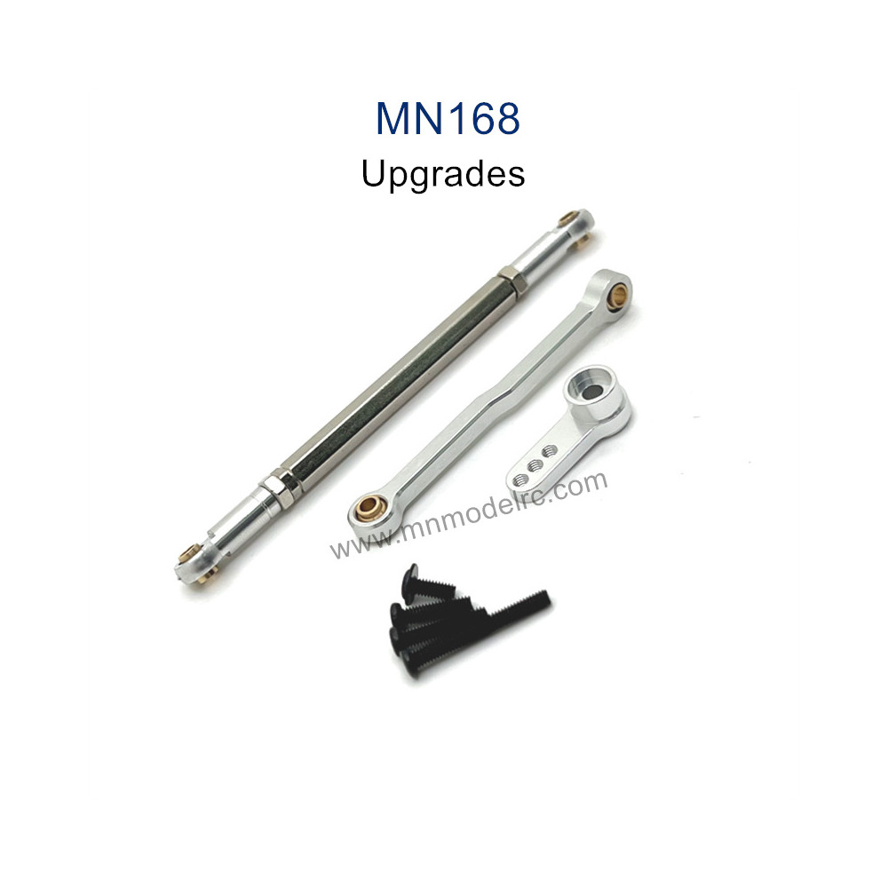 MN MODEL MN168 Upgrade Parts Metal Steering Rod Servo Arm silver