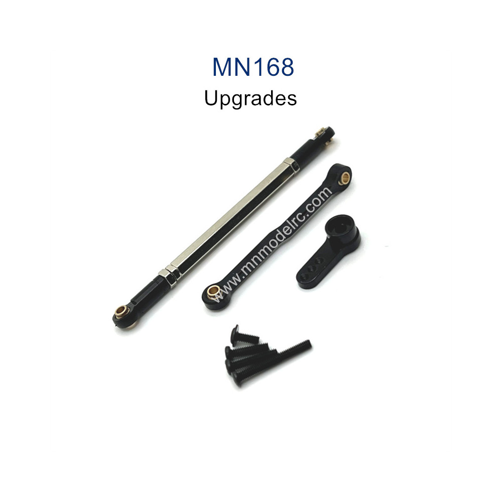 MN MODEL MN168 Upgrade Parts Metal Steering Rod Servo Arm black