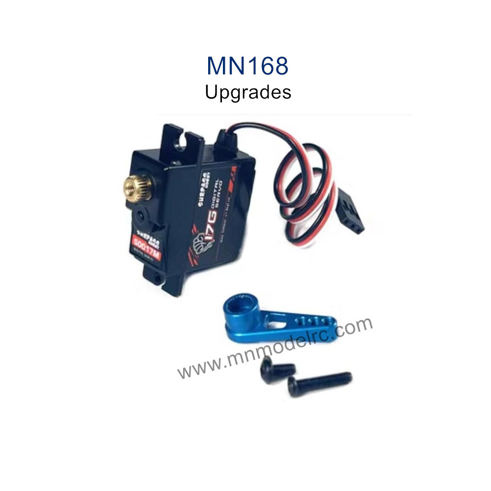 MN MODEL MN168 Upgrade Parts Servo Metal Servo Arm blue