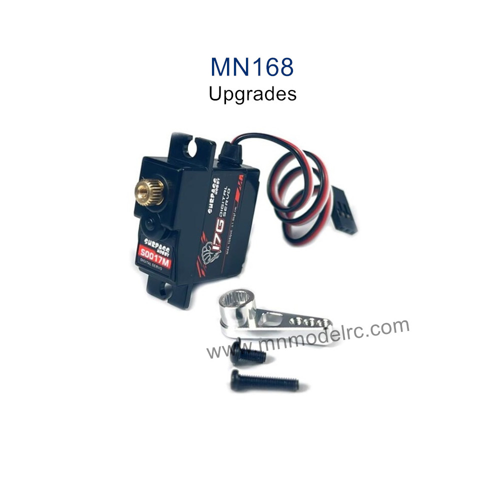 MN MODEL MN168 Upgrade Parts Servo Metal Servo Arm silver