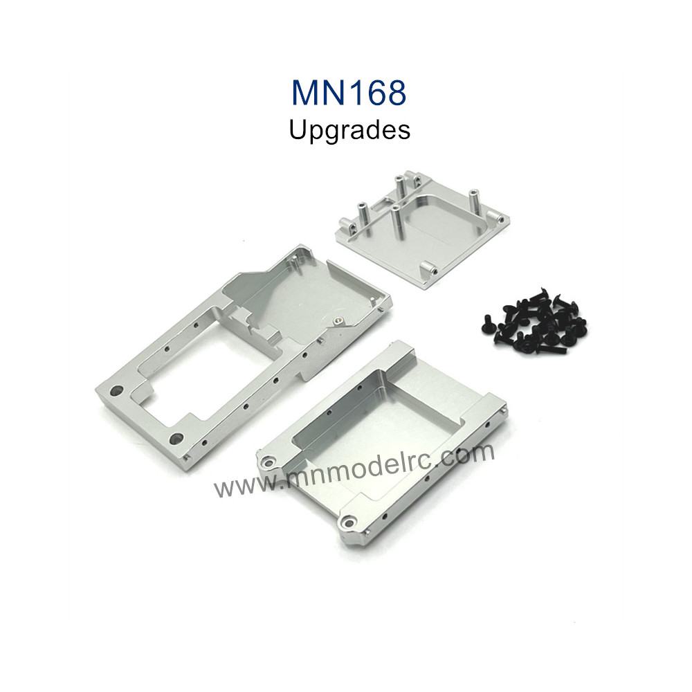 MN MODEL MN168 Upgrade Parts Metal Front and Rear Compartment Motor mount silver