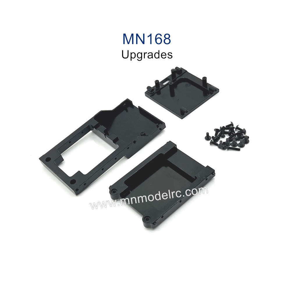 MN MODEL MN168 Upgrade Parts Metal Front and Rear Compartment Motor mount black