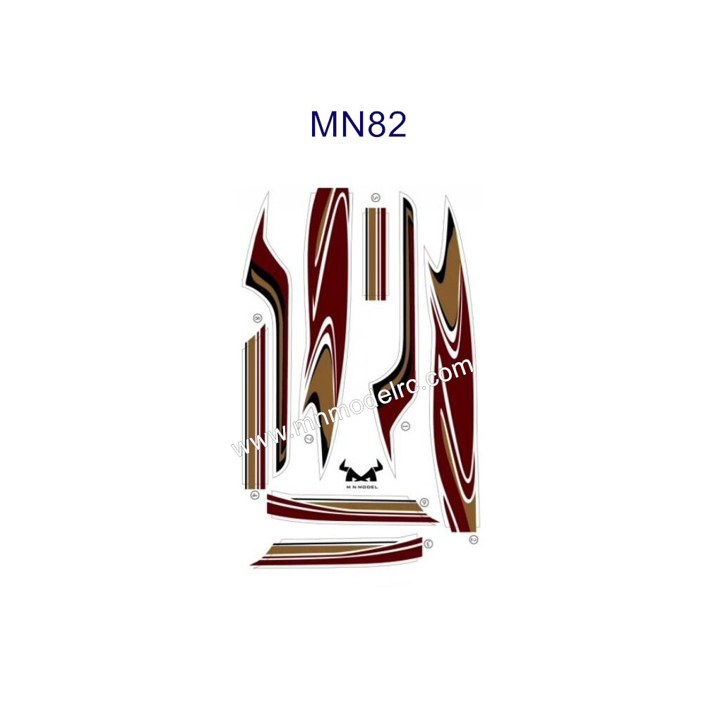 MN MODEL MN82 parts Decorative stickers 82P-04
