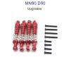 MN MODEL MN-90 Upgrade Parts Metal Shocks red