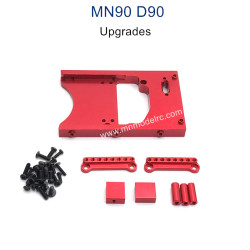 MN MODEL MN-90 Upgrade Parts Servo Seat and Shocks Tower red