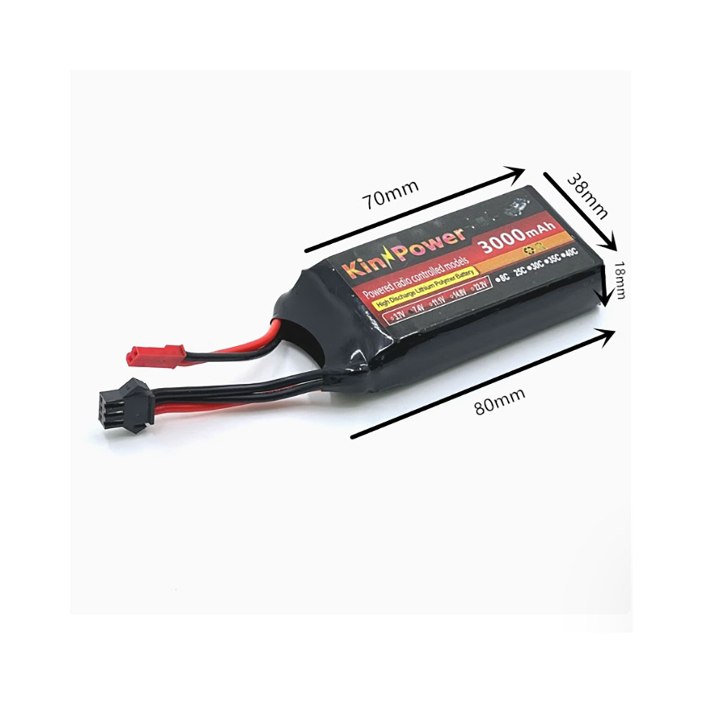 4-MN MODEL MN128 RC CAR parts upgrade modification 7.4V 3000 mAh lithium battery-1